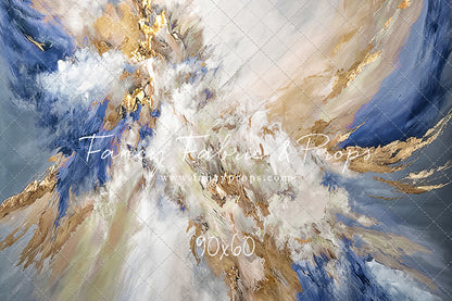 Navy Marble - With Sweep Option