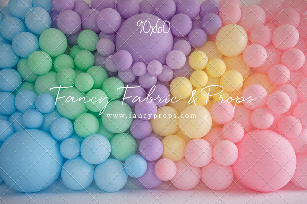 Pastel Rainbow Balloon Wall