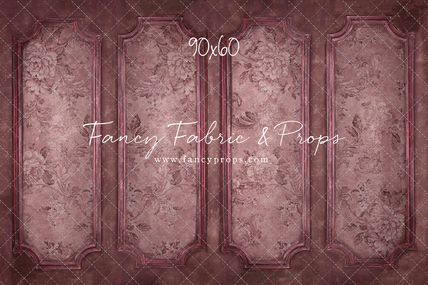 Rose Floral Wainscoting Wall