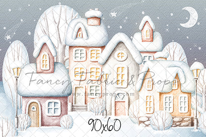 Evening Snowy Village