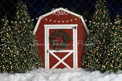 Snowy Christmas At The Barn 2pc Mini Room