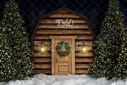 Snowy Christmas At The Cabin 2pc Mini Room