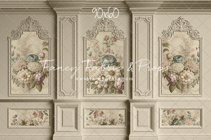 Ivory Floral Victorian Wall - With Sweep Option