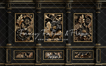 Black & Gold Elegance Wall - With Sweep Option