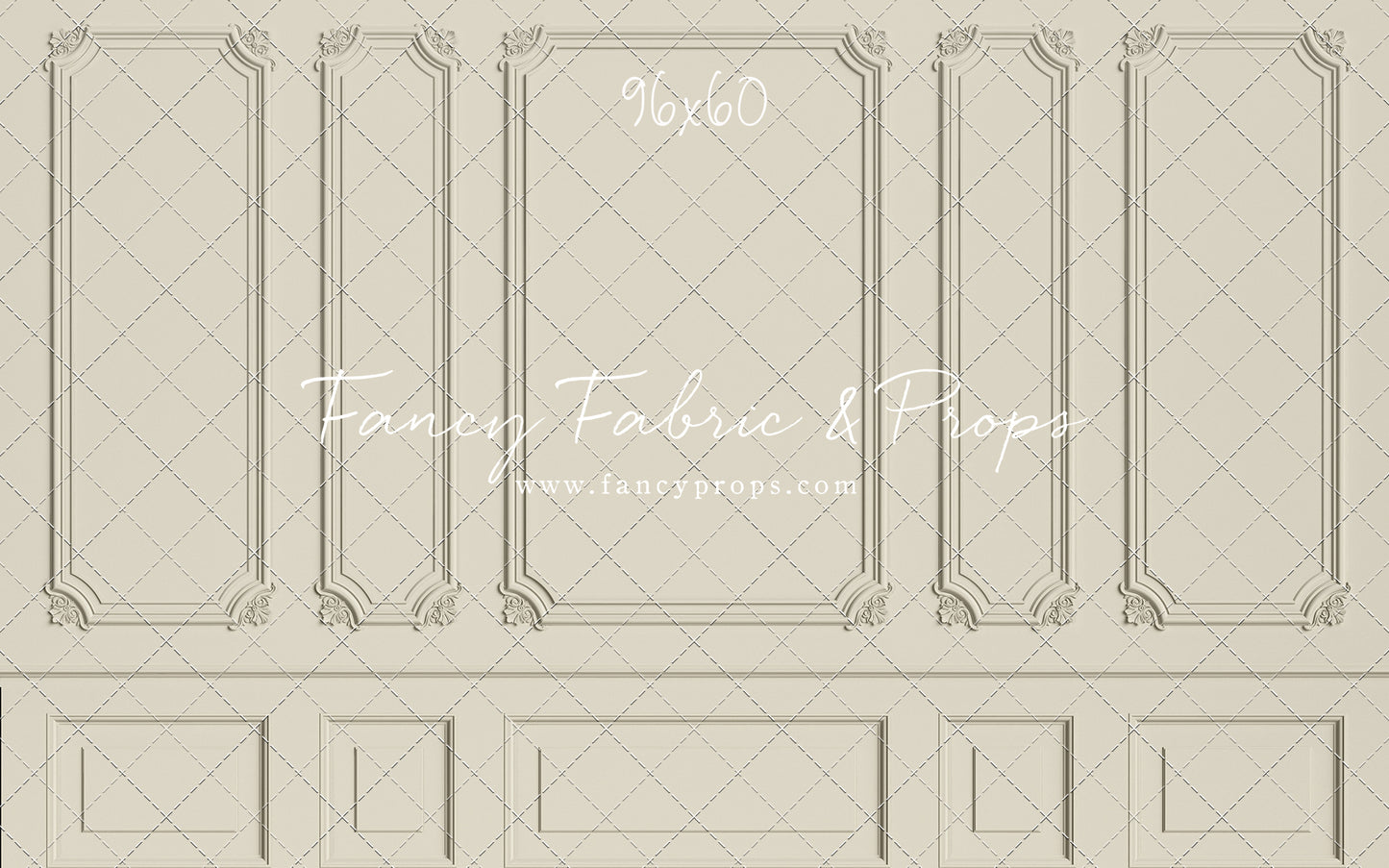 Classic Cream Wainscoting Wall - With Sweep Option