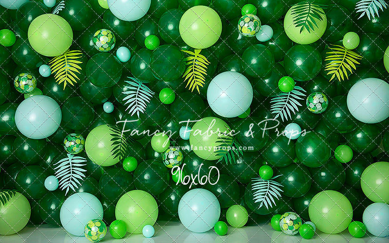 Cool Blue Tropical Balloon Wall