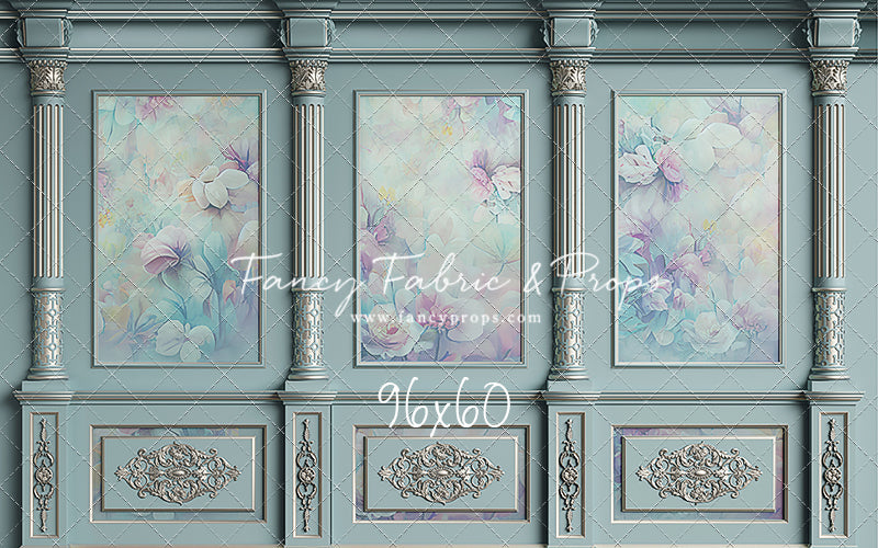 Sky Floral Victorian Wall - With Sweep Option