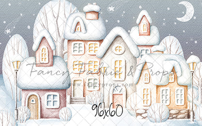 Evening Snowy Village