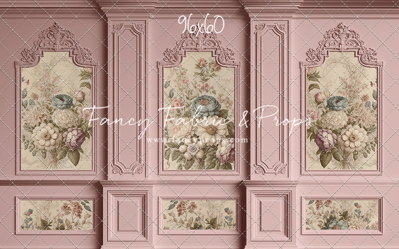 Rose Floral Victorian Wall - With Sweep Option