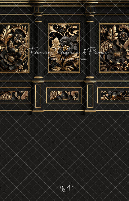 Black & Gold Elegance Wall - With Sweep Option