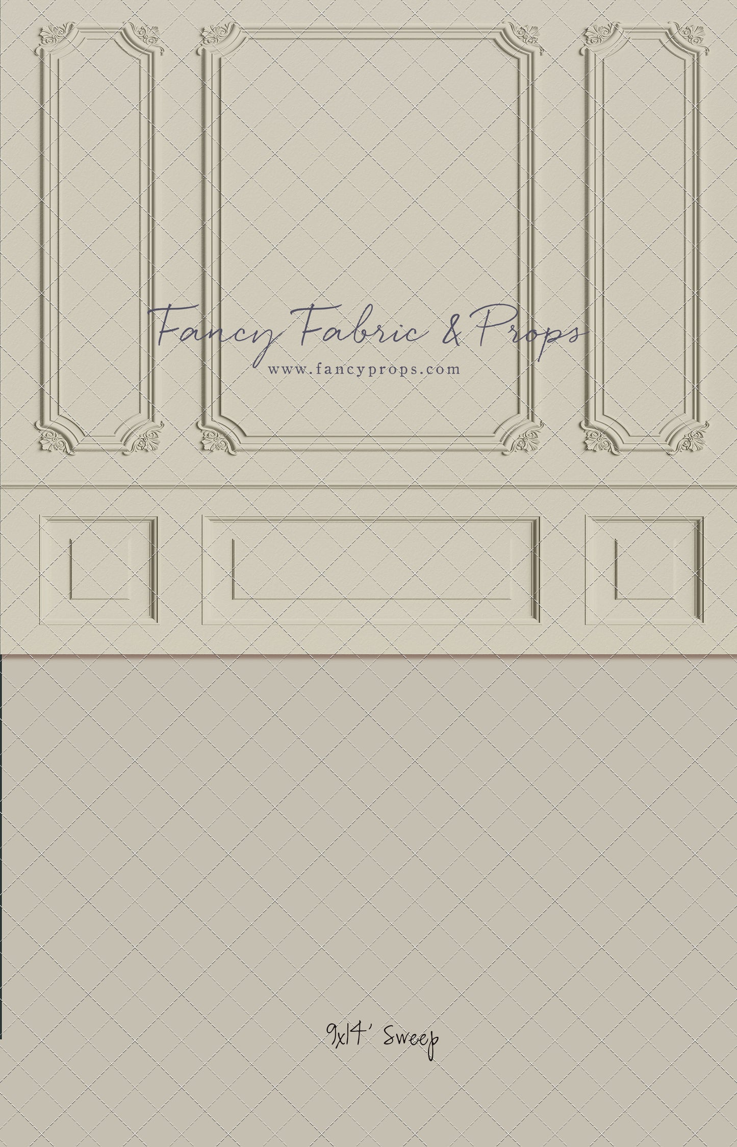 Classic Cream Wainscoting Wall - With Sweep Option