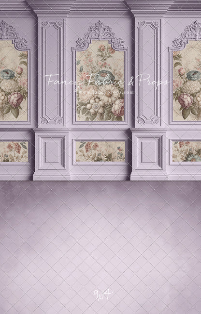 Lavender Floral Victorian Wall - With Sweep Option