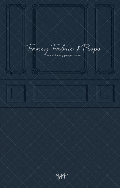 Classic Navy Wainscoting Wall - With Sweep Option