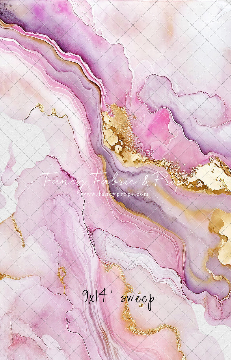 Rose Gold Marble Swirl - With Sweep Option