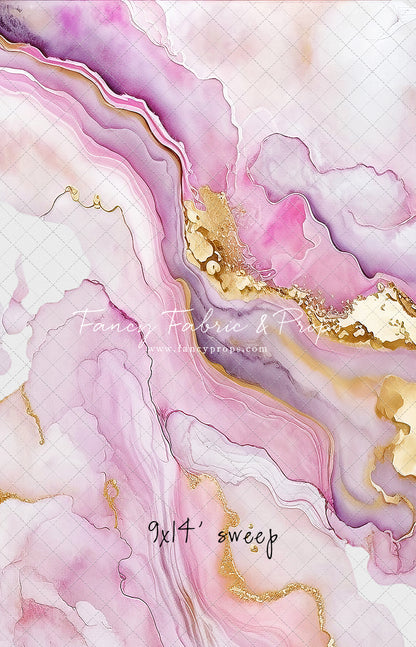 Rose Gold Marble Swirl - With Sweep Option