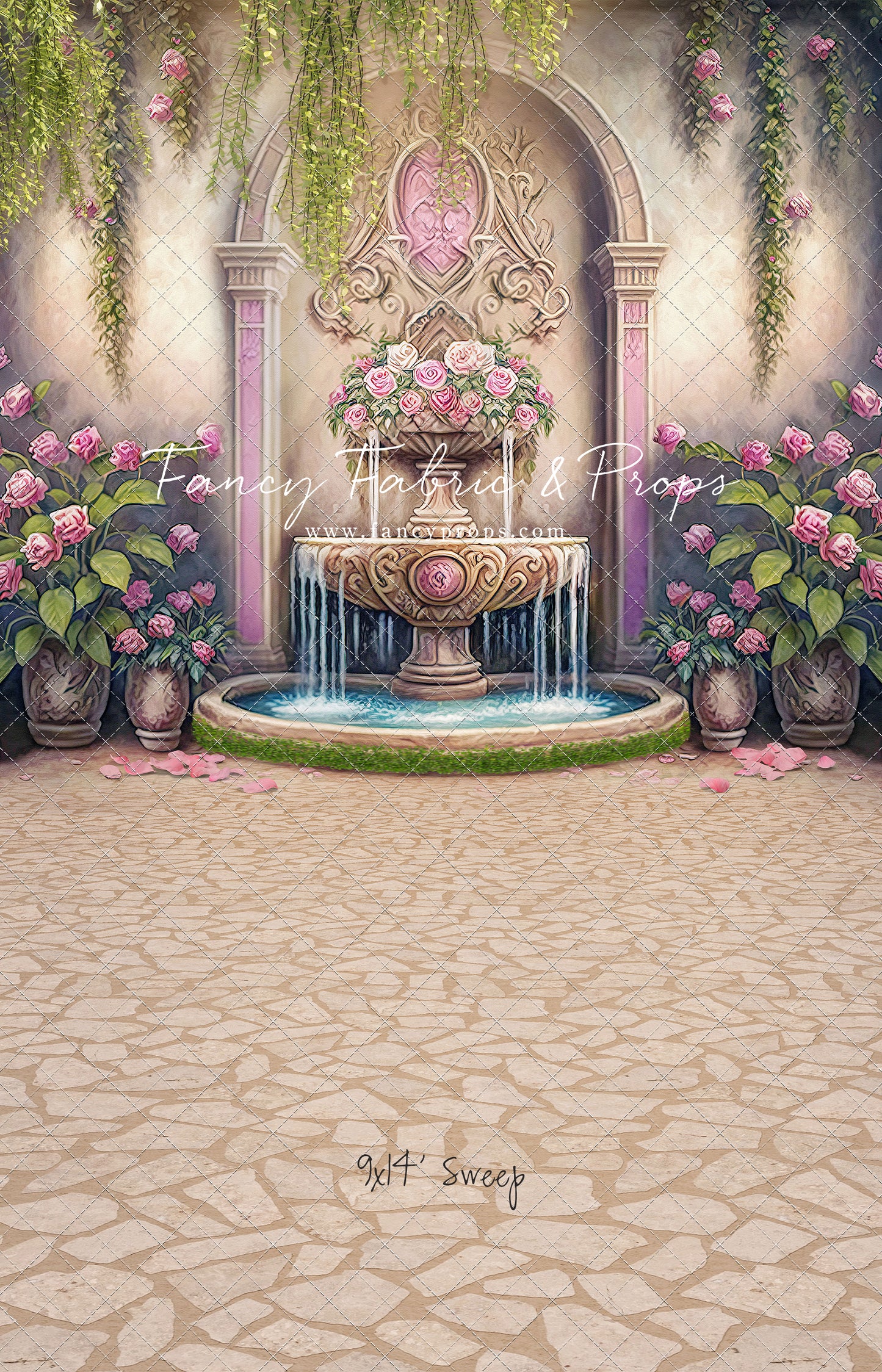Pink Wishes Fountain - With Sweep Option