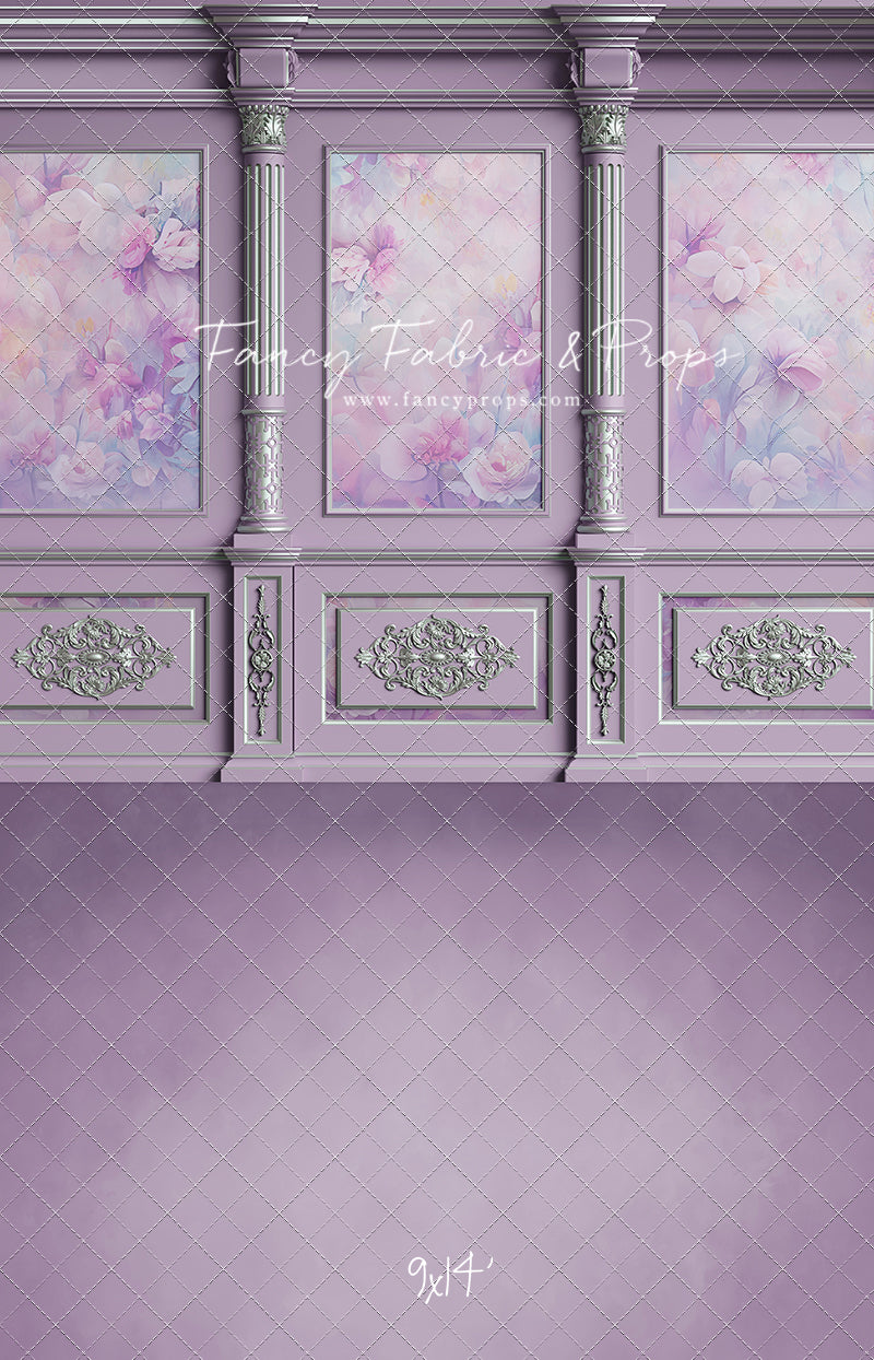 Violet Floral Victorian Wall - With Sweep Option