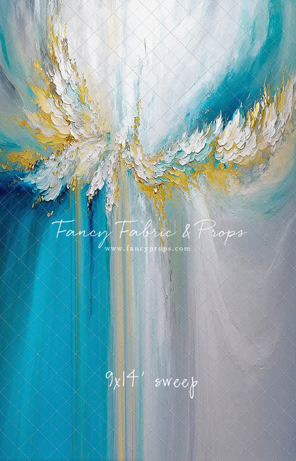 Golden Aquamarine Paint Melt - With Sweep Option