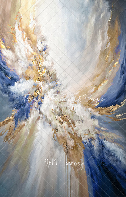 Navy Marble - With Sweep Option