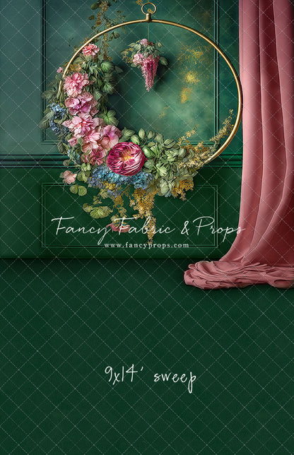 Rose & Evergreen Elegant Hoop - Sweep Sizes Only