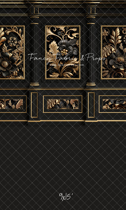Black & Gold Elegance Wall - With Sweep Option