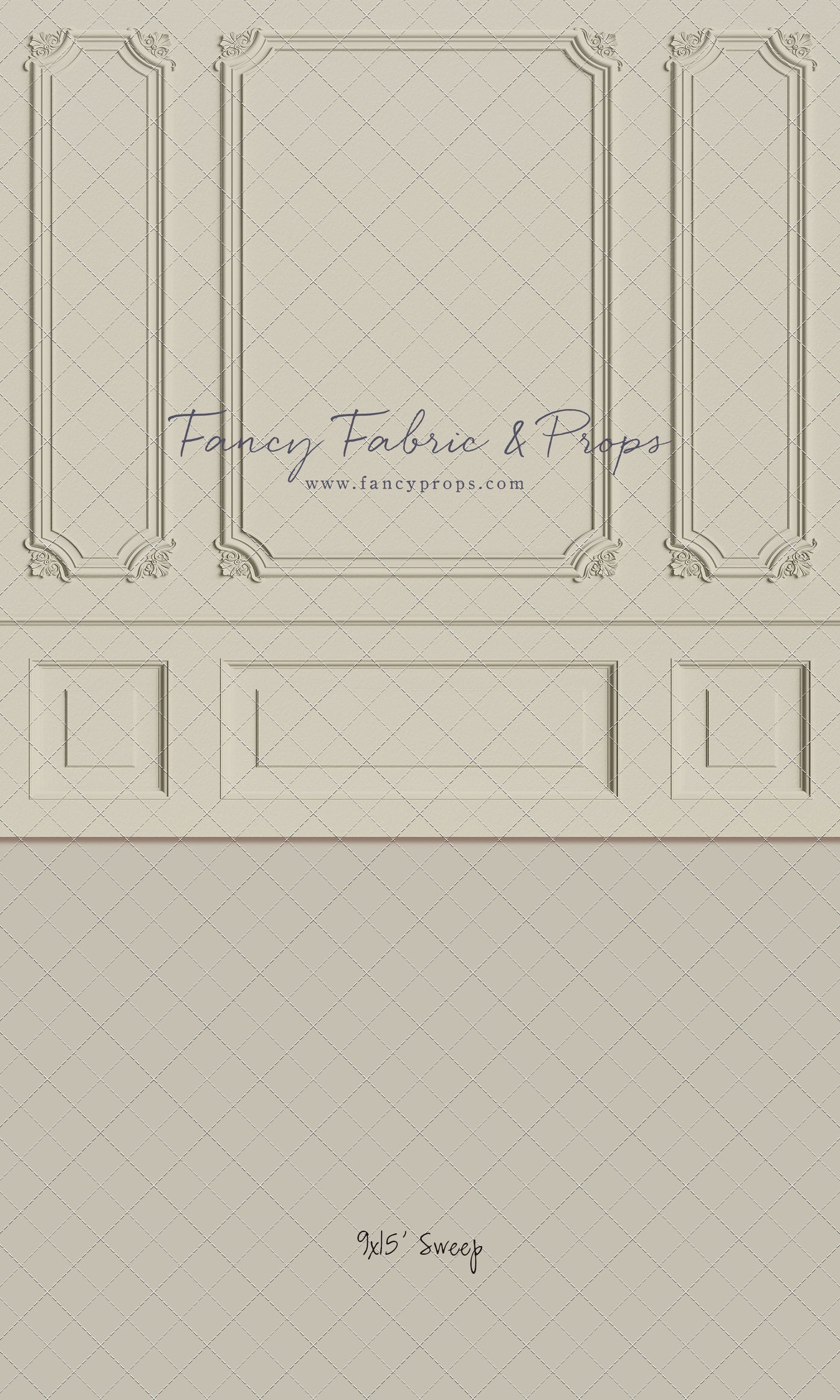 Classic Cream Wainscoting Wall - With Sweep Option