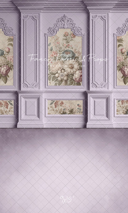 Lavender Floral Victorian Wall - With Sweep Option