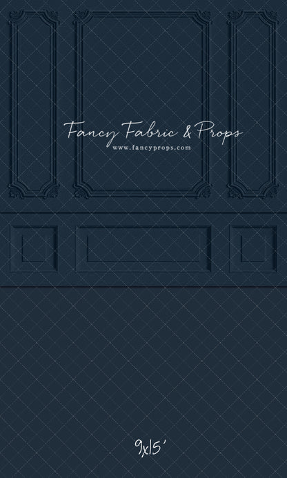 Classic Navy Wainscoting Wall - With Sweep Option