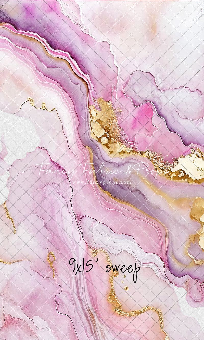 Rose Gold Marble Swirl - With Sweep Option