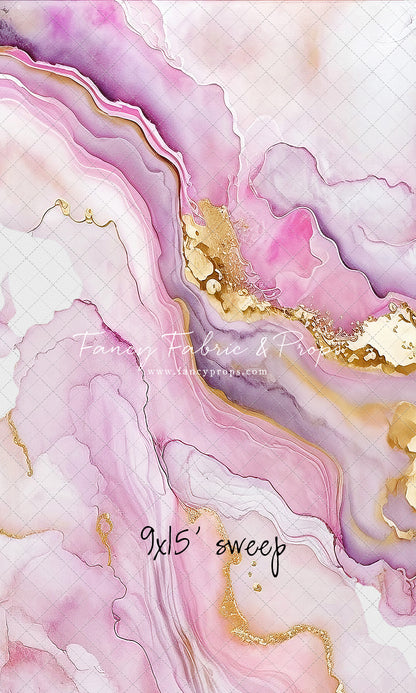 Rose Gold Marble Swirl - With Sweep Option