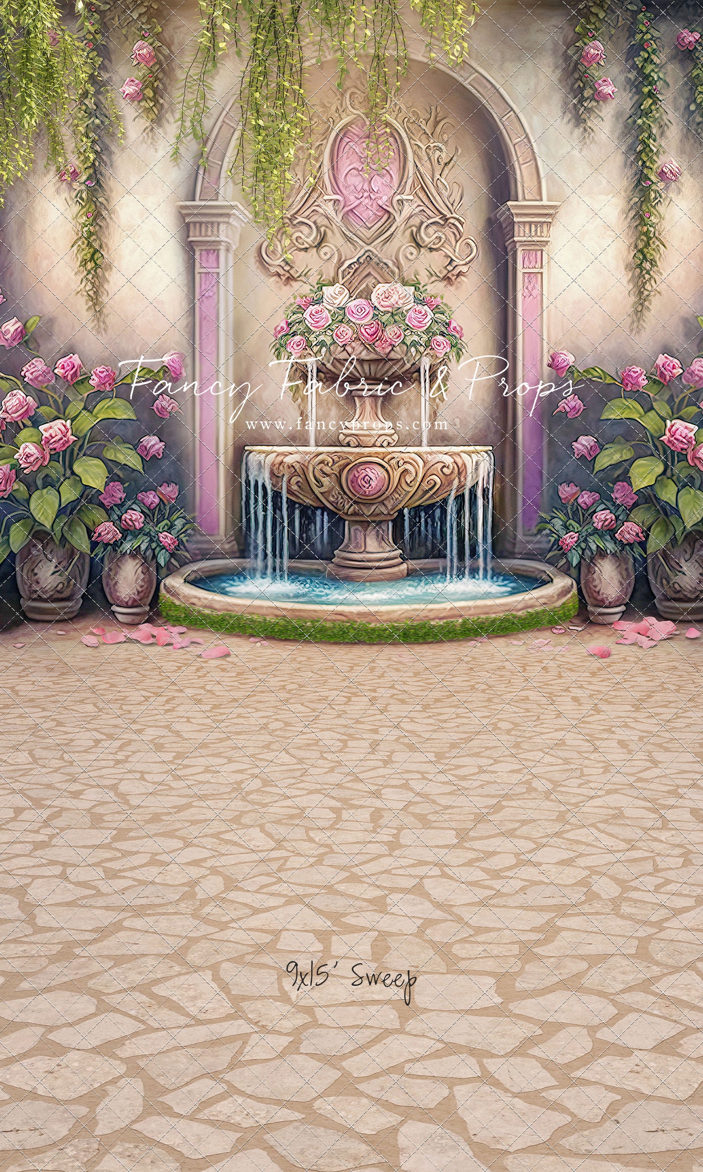 Pink Wishes Fountain - With Sweep Option