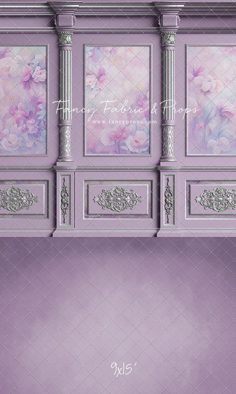 Violet Floral Victorian Wall - With Sweep Option