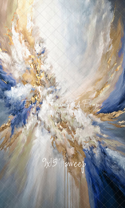 Navy Marble - With Sweep Option