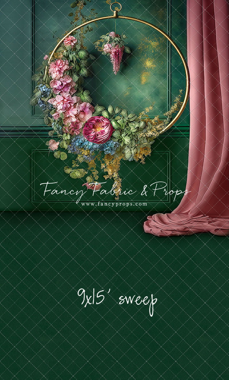 Rose & Evergreen Elegant Hoop - Sweep Sizes Only
