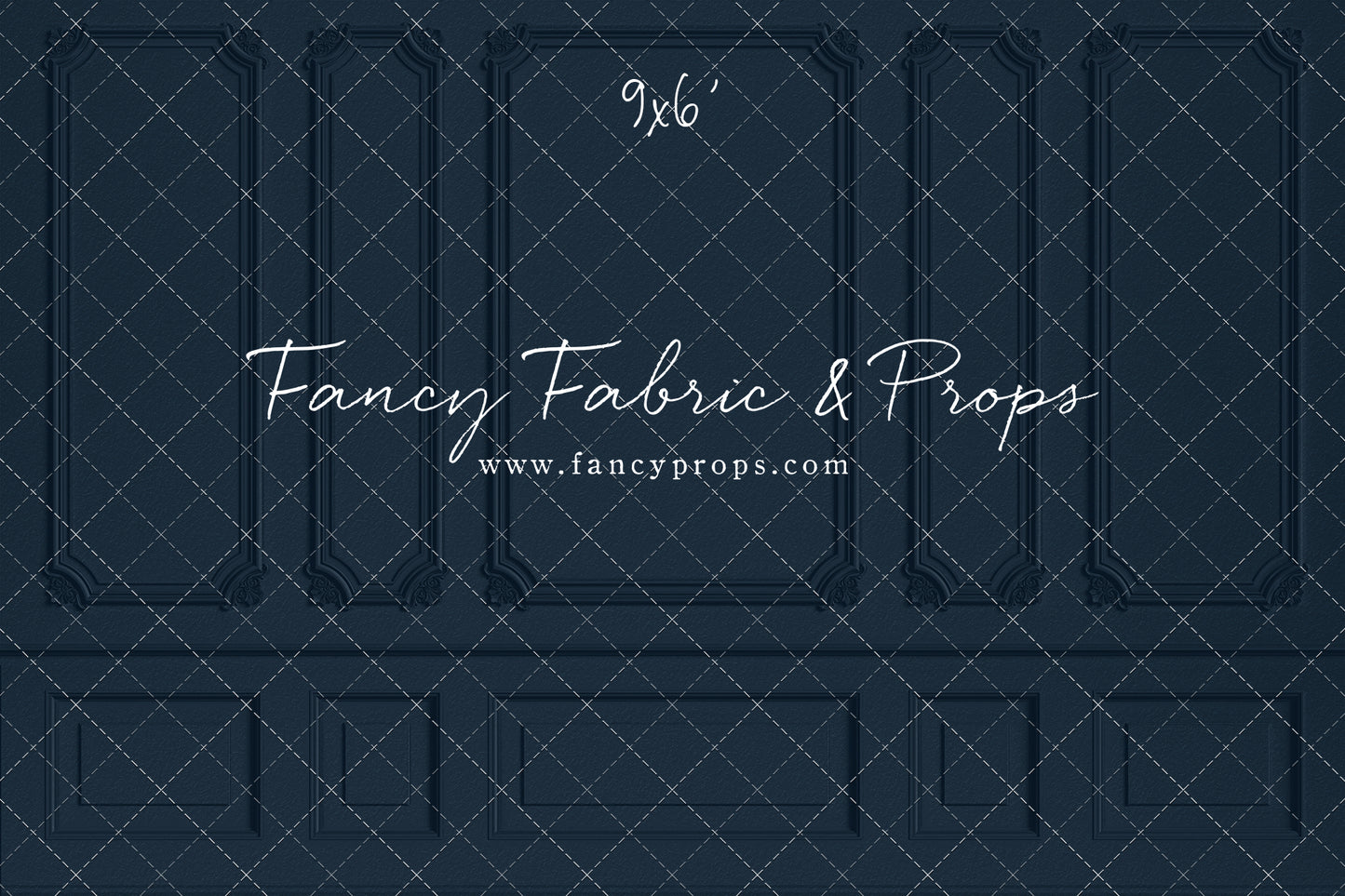 Classic Navy Wainscoting Wall - With Sweep Option