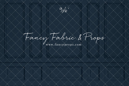 Classic Navy Wainscoting Wall - With Sweep Option