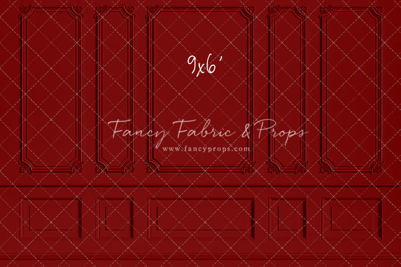 Classic Red Wainscoting Wall - With Sweep Option