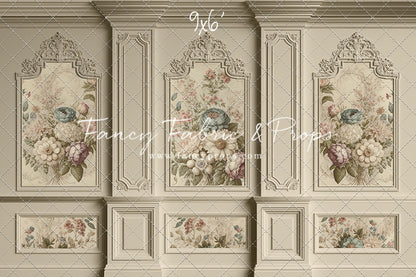 Ivory Floral Victorian Wall - With Sweep Option