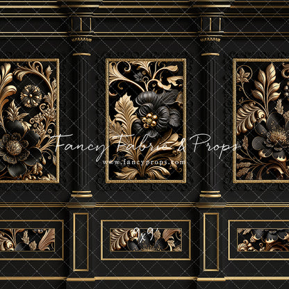 Black & Gold Elegance Wall - With Sweep Option