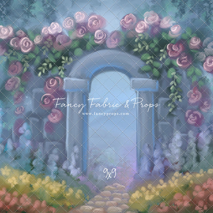 Blushing Rosette Archway