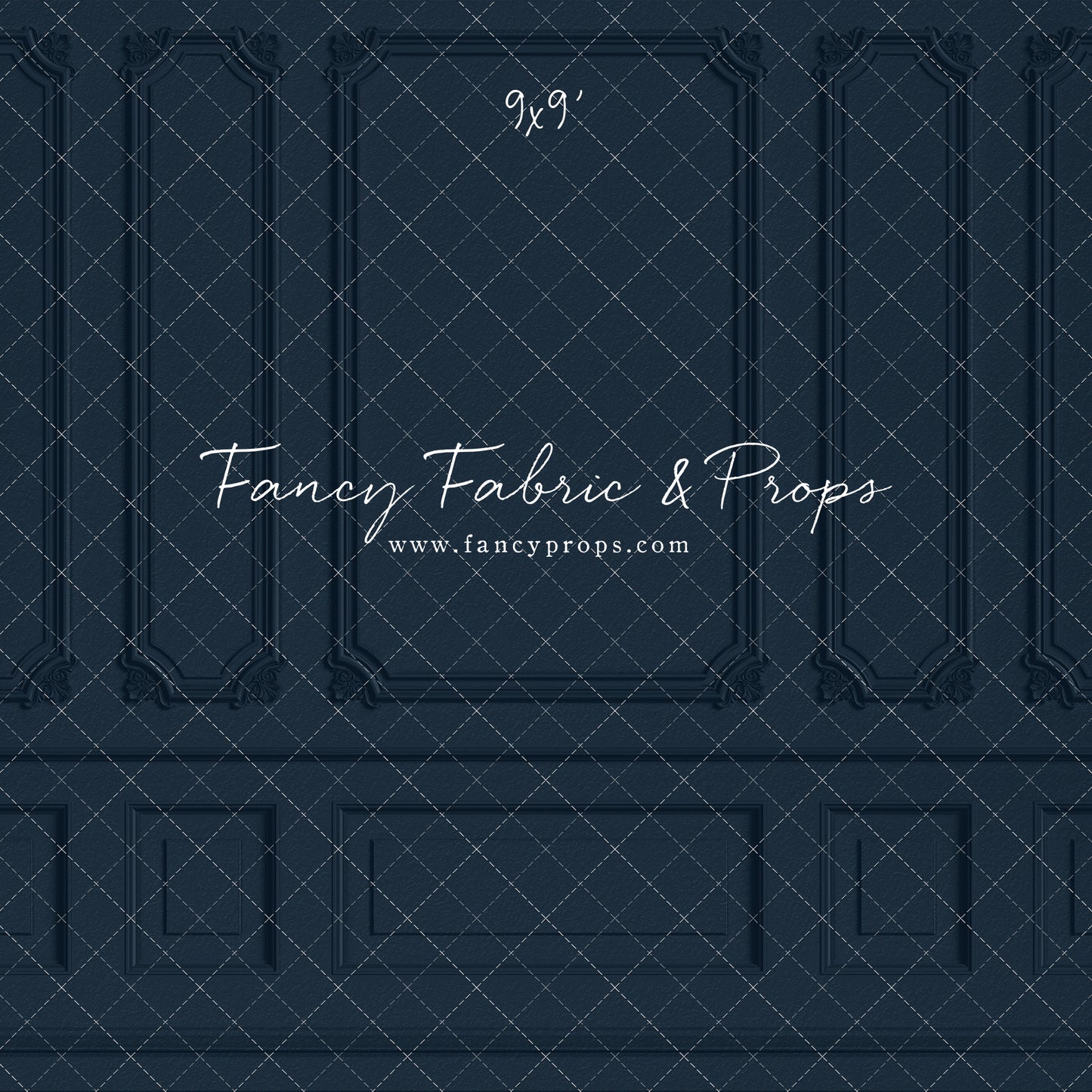 Classic Navy Wainscoting Wall - With Sweep Option