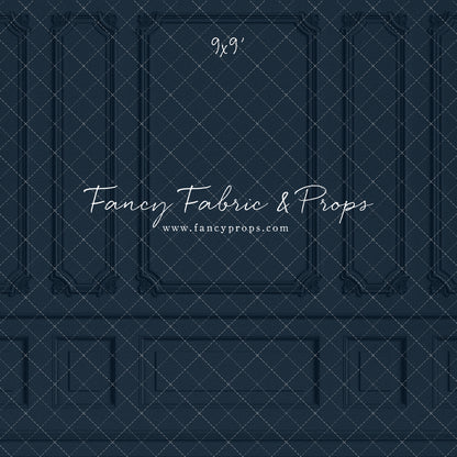 Classic Navy Wainscoting Wall - With Sweep Option