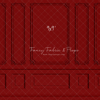 Classic Red Wainscoting Wall - With Sweep Option