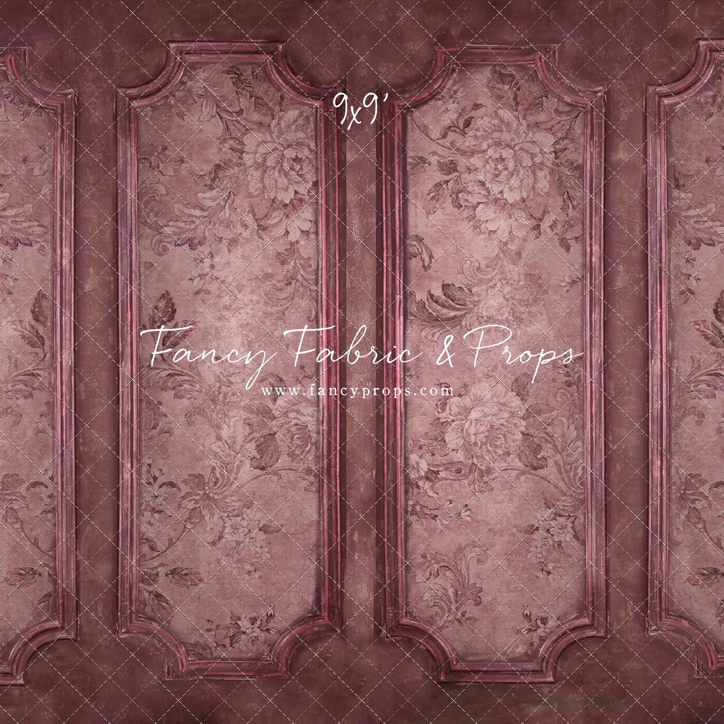 Rose Floral Wainscoting Wall