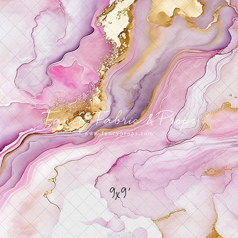 Rose Gold Marble Swirl - With Sweep Option