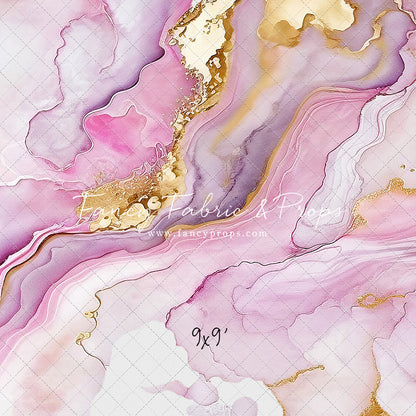 Rose Gold Marble Swirl - With Sweep Option