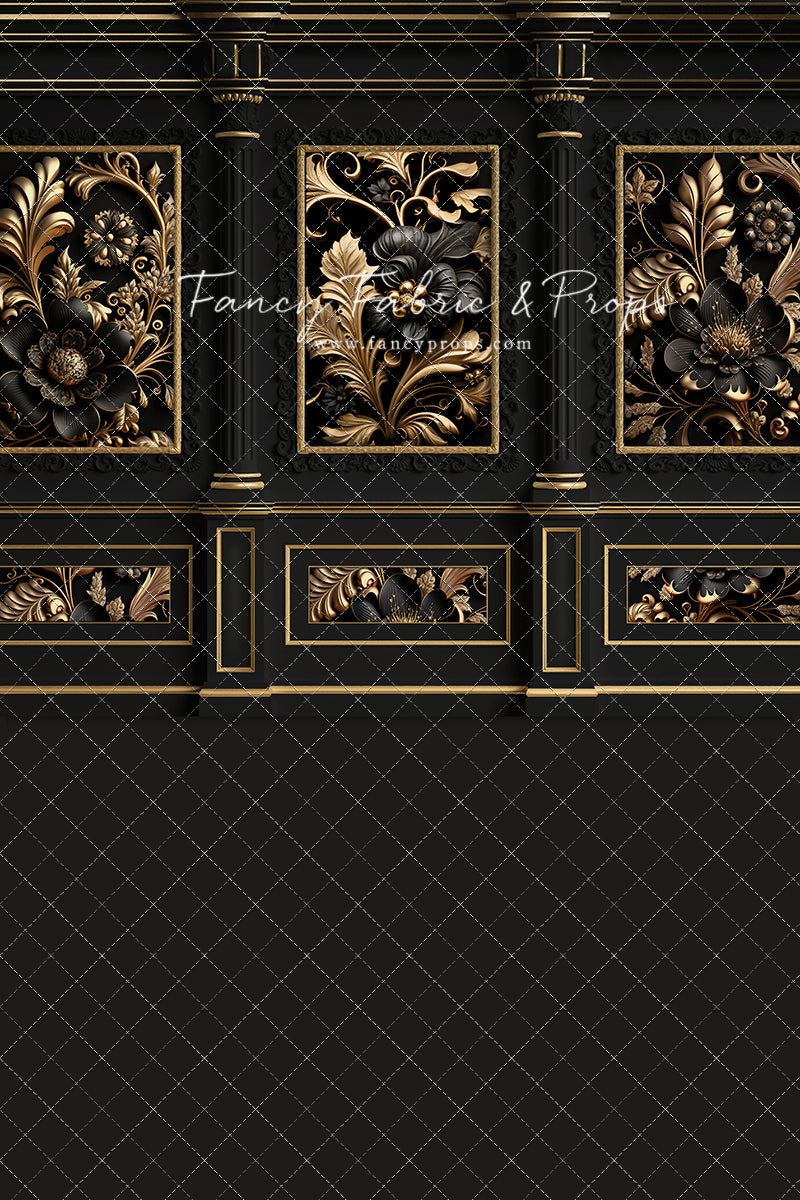 Black & Gold Elegance Wall - With Sweep Option