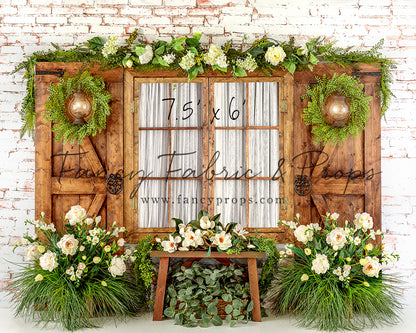 Botanical Floral Window