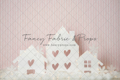 Pink Snowy Neighborhood