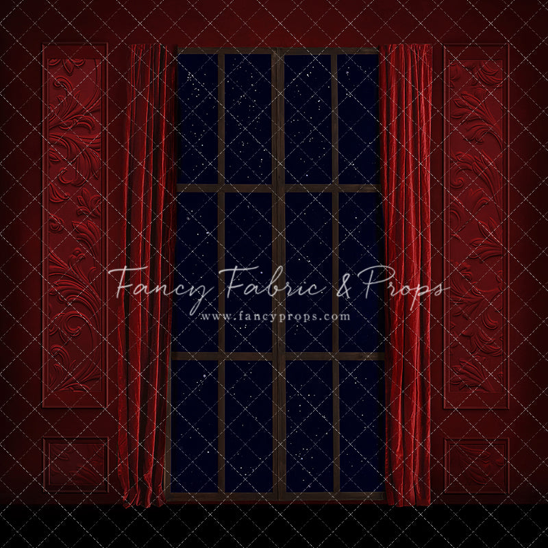 Elegant Crimson Window